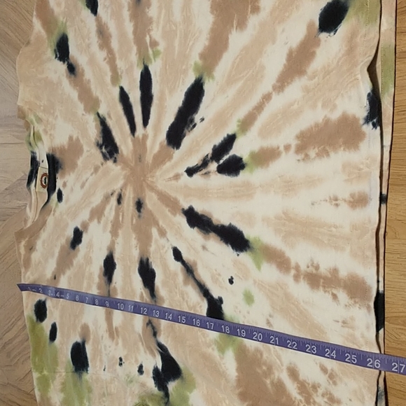 Unisex Basic Options XL Tie-dye Scoop Neck Tee Shirt - Picture 4 of 12